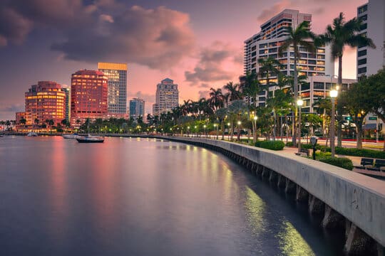 West Palm Beach At Night